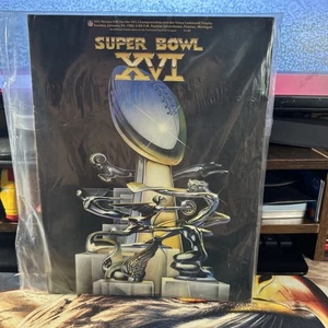 Super Bowl 16 XVI Football Game Program San Francisco 49ers Cincinnati Bengals - Picture 1 of 2