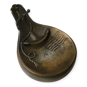 Vintage Anker Maritim Pfeifenhalter Pfeifenständer Aschenbecher Metallguss Bronze Messing - Bild 1 von 5