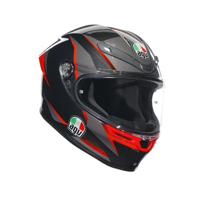 Integralhelm AGV K6 S SLASHCUT BLACK/GREY/RED