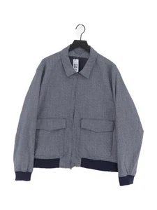 Moss Bros Men's Jacket XXL Blue Polyester with Elastane, Viscose Bomber Jacket - Picture 1 of 5