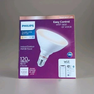 Philips PAR38 E26 LED Smart Wifi Light Bulb 120w Bluetooth WiZ 13w full color - Picture 1 of 1