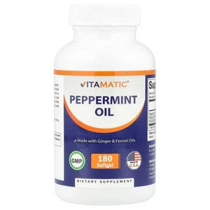 Peppermint Oil, 180 Softgel - Picture 1 of 2