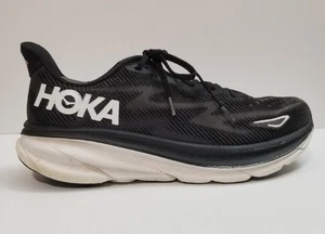 Zapatos para correr Hoka One One Clifton 9 para hombre talla 12,5 D negros medianos 1127895/BWHT - Imagen 1 de 13