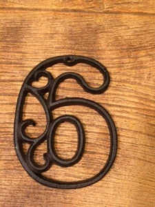 Number SIX(6) Ornate Cast Iron Filigree 4 5/8" tall x 3 1/2" wide 0558 - Picture 1 of 14