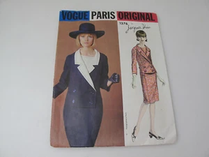 Vestido Vogue Paris Original 1376 Jacques Heim patrón de costura talla 14 (R) - Imagen 1 de 6