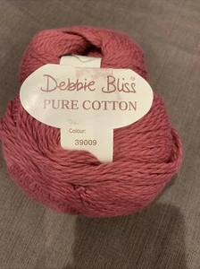 Lot of 2 Debbie Bliss Pure Cotton Yarns 50g X2 Color : 39009 Mauve 100% Cotton - Picture 1 of 6