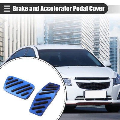 1 Set Brake and Accelerator Pedal Covers for Chevrolet Cruze 09-20 Black Blue Foto 1 de 4