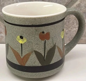 Hand Painted Flowers Coffee Cup Mug by ACTION 10 fl oz  - Picture 1 of 10