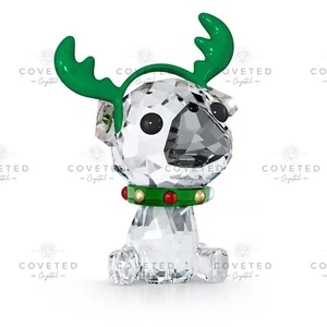 Swarovski Crystal HOLIDAY CHEERS PUG 5625661 Dog Mint Boxed Rare Retired - Picture 1 of 1