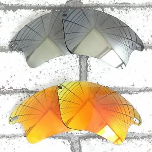 2x Lentes de repuesto para-OAKLEY Fast Jacket XL gafas de sol plateadas y rojas polarizadas - Imagen 1 de 6
