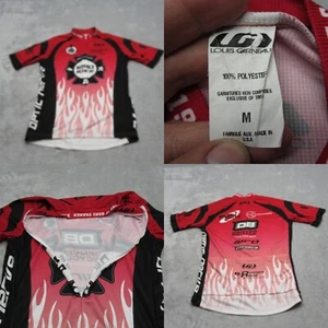 Louis Garneau Cycling Jersey Mens Medium Red Raglan Sleeve 1/2 Zip Made In USA - Picture 1 of 13