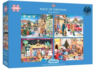 Gibsons Magic of Christmas 4 x 500 Pc Puzzle - NEW - FREE Shipping! - Picture 1 of 1
