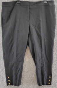 Calvin Klein Plus Size High Rise Straight-Fit Slim Ankle Pants Women's 20W Black - Picture 1 of 20