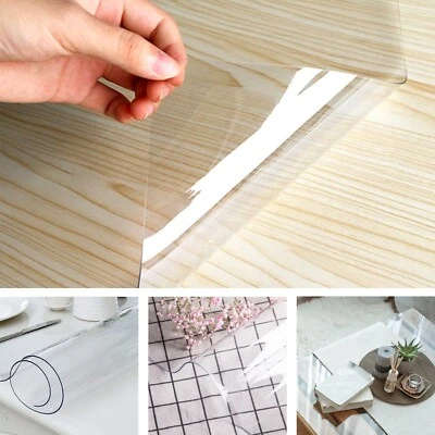 Tischfolie transparent 2mm (18€/m²) Tischdecke Tisch Schutzfolie klar Glasklar - Bild 1 von 4