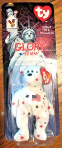 Vintage seltene TY "Glory the Bear" USA Beanie Baby neu im Paket 1999 CA - Bild 1 von 3
