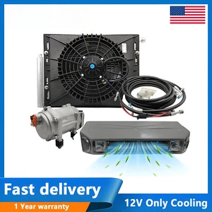 12V Only Cooling Universal Electric Underdash Air Conditioner Auto Car A/C Kit - Afbeelding 1 van 11