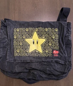 Club Nintendo Super Mario Bros Star Power Distressed Over Shoulder Gaming Bag - Picture 1 of 5