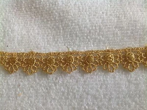 NEW 1/2 INCH METALLIC GOLD VENISE TRIM DESIGN #JLT-6 BY THE YARD - Picture 1 of 2
