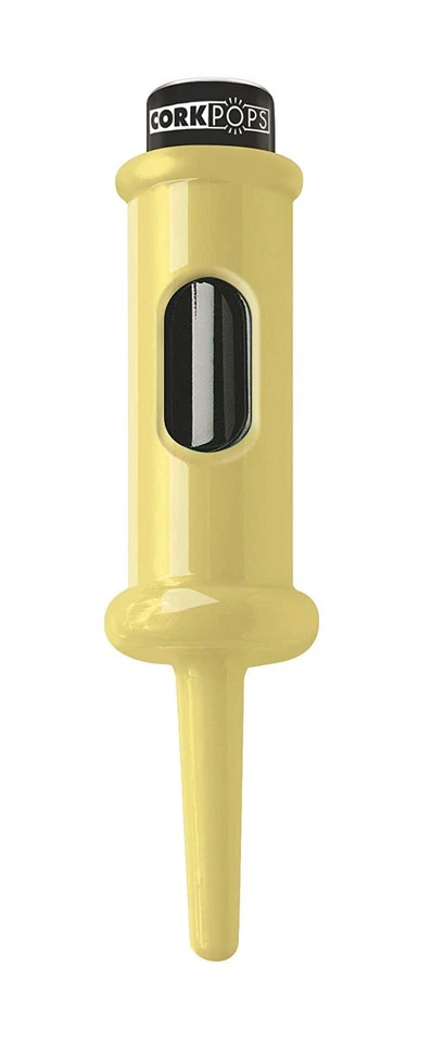 Cork Pops 12264 Abridor de Botellas de Vino Original, Amarillo Canario Foto 1 de 1