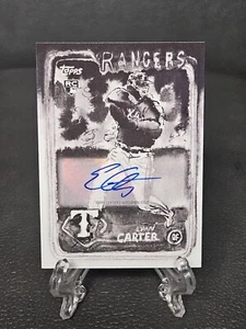 2024 TOPPS SPOTLIGHT BY FRIEDMAN EVAN CARTER GRAYSCALE FILTER AUTOGRAPH #/49 RC - Picture 1 of 2