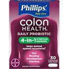Phillips' Colon Health Daily Probiotic 4-In-1 Symptom Defense, 30 Capsules - NEW