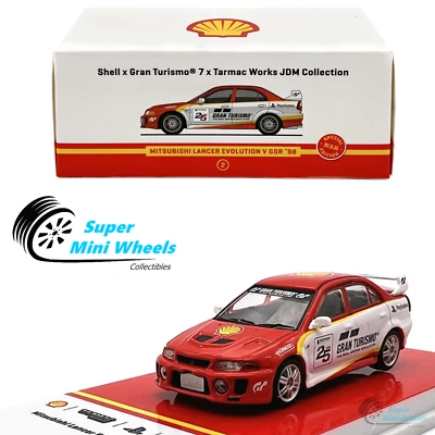 Tarmac Works 1:64 - '98 Mitsubishi Lancer Evolution V GSR Shell Gran Turismo 7 - Изображение 1 из 4