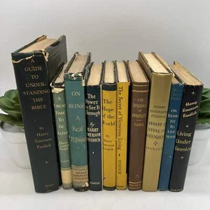 10 Book Lot by Harry Emerson Fosdick 1878-1969 Liberal Christian Hardcover Good - Picture 1 of 18