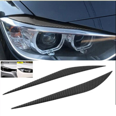 Cubierta adhesiva de fibra de carbono para faros cejas párpados para BMW F30 2013-2018 Foto 1 de 4
