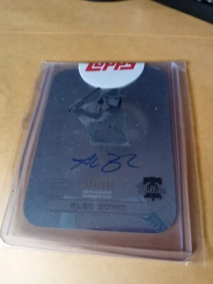 2020 Franchise Die Cut Bowman's Best Silver Refractor Alec Bohm Auto /150 - Image 1 of 4