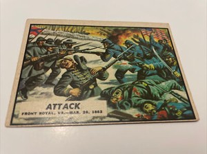 1962 Topps Civil War News Card Attack #11