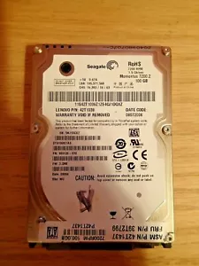 Seagate Momentus 7200.2 100 GB HDD Internal 2.5" (ST9100821AS) Hard Drive Laptop - Picture 1 of 2