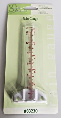 Pluviómetro de vidrio Garden Treasures AcuRite capacidad 5" nuevo sellado Foto 1 de 2