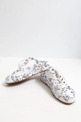 EUC размер 39 женщин тряпки и кости белый цветочный шнурует вверх мул сад обувь - Изображение 1 из 4