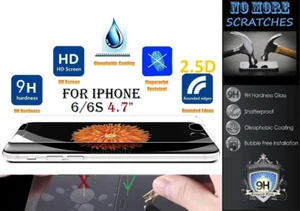 2.5D Arc 9H REAL Tempered Glass Screen Protector iphone 6 6S 4.7" vitre trempe * - Zdjęcie 1 z 7