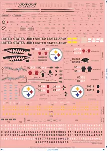 Apache AH-64A Helicopter Decals - 1/32 1/48 1/72 - Water Decal - Picture 1 of 4