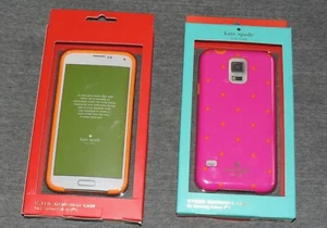 FUNDA rígida híbrida para teléfono celular Kate Spade Samsung Galaxy S 5 rosa NUEVA EN PAQUETE logotipo - Imagen 1 de 2