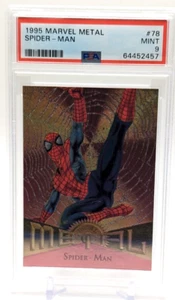 1995 Fleer Marvel Metal Spider-Man #78 PSA 9 MINT - Picture 1 of 2