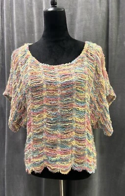 Suéter Tejido Doble Cero Boho Fairycore Escalera Top S/M Foto 1 de 4