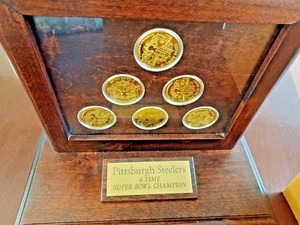 Pittsburgh Steelers 6 Time Super Bowl Champion Highland Mint Coin Set Display - Picture 1 of 16