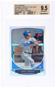 2013 Bowman Chrome #LAD1 Corey Seager Cream of the Crop Mini Refractor BGS 9.5