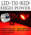 4x pc T10 High Power Red LED Replace Factory Front Turn Signal Lightbulb W630