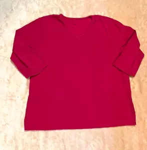 Liz Claiborne Long Sleeve Pink Sweater Shirt Blouse SZ 2X - Picture 1 of 8