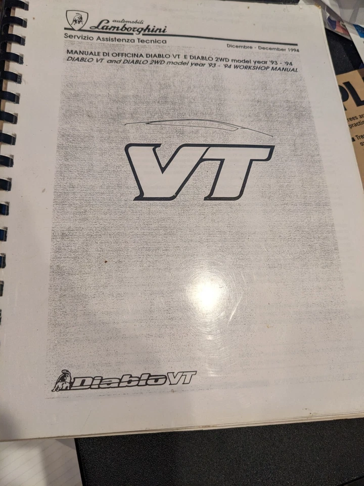 Lamborghini Diablo 1994 manual de taller del motor Foto 1 de 1