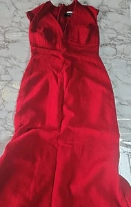 Carmen Marc Valvo Collection Bergdorf Goodman Gr. 6 100% Wolle Rot Kleid - Bild 1 von 14