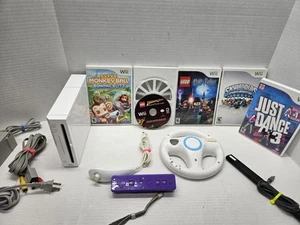 Nintendo Wii Console - Controller Bundle White RVL-001 Tested Working Fast Ship - Picture 1 of 12