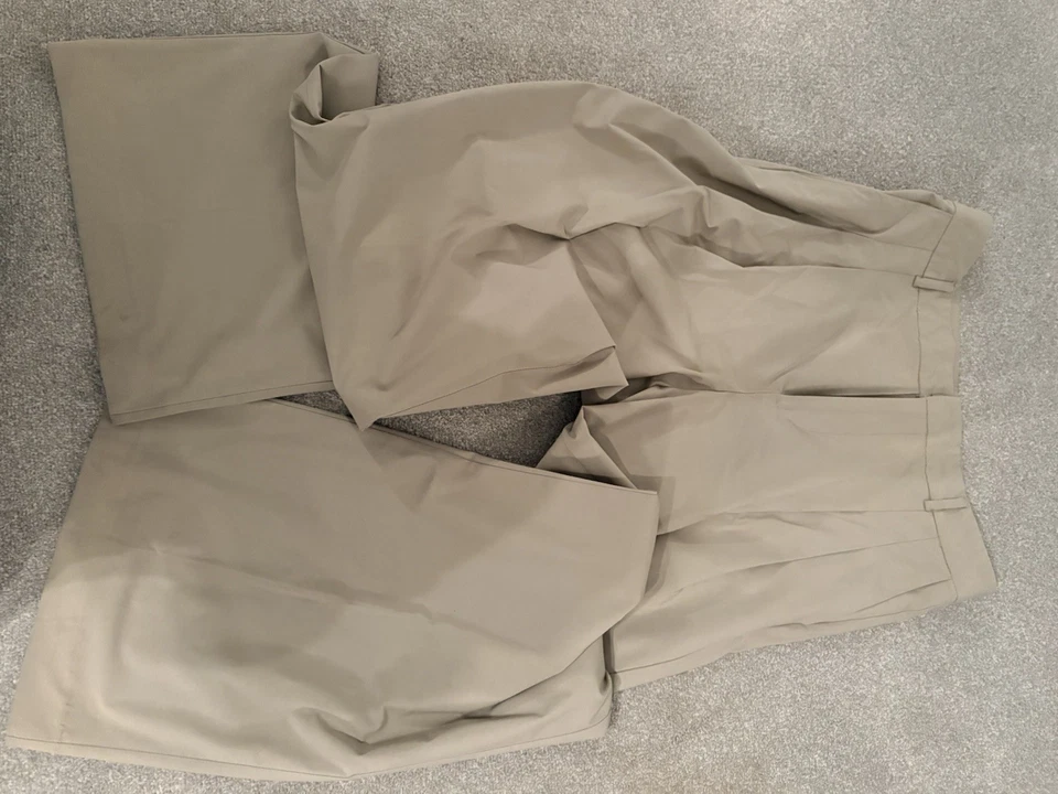 Zara Khaki Green Wide Leg Pleated Front Trousers Size M - Image 1 of 3