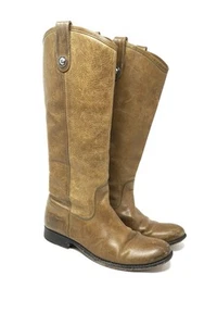 Frye hohe Melissa geknöpfte Lederstiefel 77162 hellbraun Damengröße 8,5 B - Bild 1 von 13