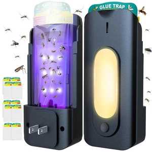 Fruit Fly Trap for Indoors with 10 Refills, 2 in 1 Fly Trap Indoor with Night... - Picture 1 of 8
