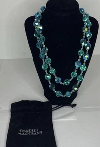 Charles Marchant facettierte blaue Kristall Gliederkette kostenloser Versand - Bild 1 von 4