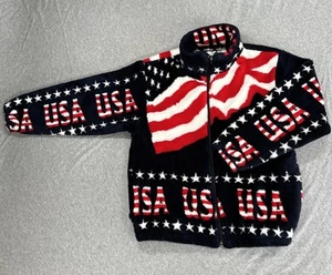 Vintage Black Mountain Outdoor Fleece Jacket Youth Small USA Full Zip Size 10 - Picture 1 of 6
